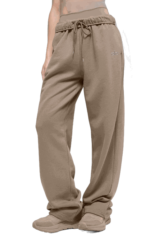 Alo Yoga Accolade Straight Leg Sweatpant - Gravel